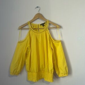 Medium INC Yellow Open Shoulder Blouse